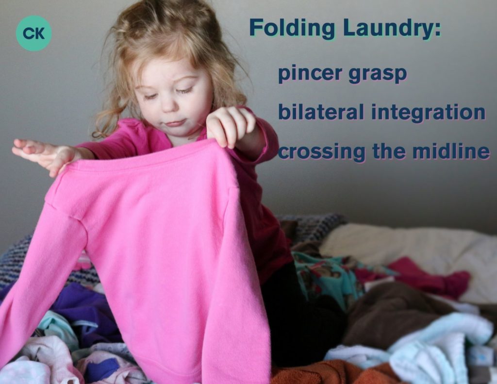 How Folding Laundry Can Incorporate Developmental Exercise: